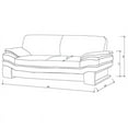 thumbnail image 2 of Titan Furnishings 87" Modern Faux Leather Upholstered Sofa in Beige, 2 of 2