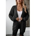 thumbnail image 2 of KOITHOT Womens Open Front Cardigan Fashion Button Down Cable Knit Casual Outwear Coats, 2 of 7