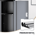 thumbnail image 5 of MoNiBloom 73" Metal Garage Storage Cabinet with Locking Doors & Drawer, Adjustable Shelves for Home, Office, Grey Black, 5 of 10