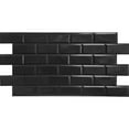 thumbnail image 3 of Dundee Deco's Black Faux Bricks PVC 3D Wall Panel, 3.2 ft X 1.6 ft, Interior Design Wall Paneling Decor Commercial and Residential Application, 5 sq. feet each, Pack of 10, 3 of 6