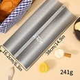 thumbnail image 4 of Dienrx French Bread Loaf Pan, Non Stick Perforated Baking Pan Set with Dough Cutter, Baguette Maker for Homemade Bread - 2 Slot Mini Baking Sheet, 4 of 4
