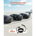 thumbnail image 3 of VEVOR EV Charger Extension Cable for Tesla, 48Amp 40 ft Max 240V 11.52 kW with NACS Plug, EV Extension Cord for Level 1/2 Tesla Mobile/Wall Connector/Destination Charger, Model Y/X/3/S, Carrying Bag, 3 of 9
