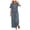 Dark Gray, variant on 2 Piece Outfits for Women Summer Cotton Linen Sets Lounge Solid 3/4 Sleeve Embroidered Top Matching Causal Wide Leg Pants, S