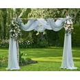 thumbnail image 5 of Warm Home Designs Wedding Arch Draping Fabric Bundle Has 2 288 Inch (24 Feet) Scarves in White & Silver Gray Colors for Wedding Ceremony or Photo Backdrop. AD White & Silver 288, 5 of 5