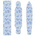 thumbnail image 4 of 44"x10" Skateboard Grip Tape Protector Sheets Nonslip Protection Griptape Sheet for Outdoor Sports Blue Watercolor Floral Pattern, 4 of 7