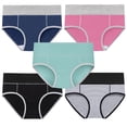 thumbnail image 1 of Ropa interior elástica de algodón para mujer, 5 uds., bragas cómodas de cintura media, bragas transpirables para mujer Zhivalor BST3057791-3, 1 of 5