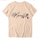 thumbnail image 2 of Puntoco Blusas estampadas de moda para mujer, blusas de manga corta, camisetas de cuello redondo, 2 of 3