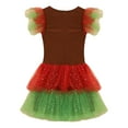 thumbnail image 5 of Aislor Girls Christmas Costume Fly Sleeves Ballet Dance Tutu Dress Stage Performance Brown 8, 5 of 7