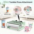 thumbnail image 4 of PNKKODW 12x15 inch 5 in 1 Heat Press Machine with 30OZ 20OZ Tumbler, 360° Swing Away Digital Heat Transfer Sublimation for T-Shirt, Hat Cap Plate,Green, 4 of 9