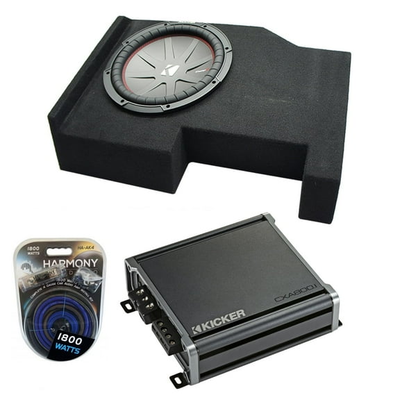 2014 - 2018 GMC Sierra Crew Cab Kicker CompR CWR10 Single 10 Sub Box CXA800.1