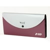 Uxcell Plastic Button Closure Dark Red Silver Tone 13 Sections Bills Holder File Folder