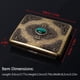 thumbnail image 2 of Caja de metal vintage, cobre chapado en metal, capacidad de 18-20, adorno de esmeralda de imitación de superficie, empaque de caja de regalo (Bronce, 85 mm King Size), 2 of 5