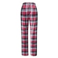 thumbnail image 3 of Bjutir Womens Pajamas Pants Spring Fashion Casual Plaid Lace Cotton Pajamas Home Pants Red, 3 of 5