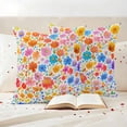 thumbnail image 3 of Watercolor Floral Leaf Pillow Covers 2 Pack Cute Flower Pillowcase Waterproof Outdoor Throw Pillow Cover for Patio Garden Square Cushion 18”x18”, 3 of 9