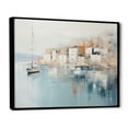thumbnail image 2 of Designart "Minimalistic Outlook Of The Port III" Port Landscape Floater Framed Wall Art Prints, 2 of 5