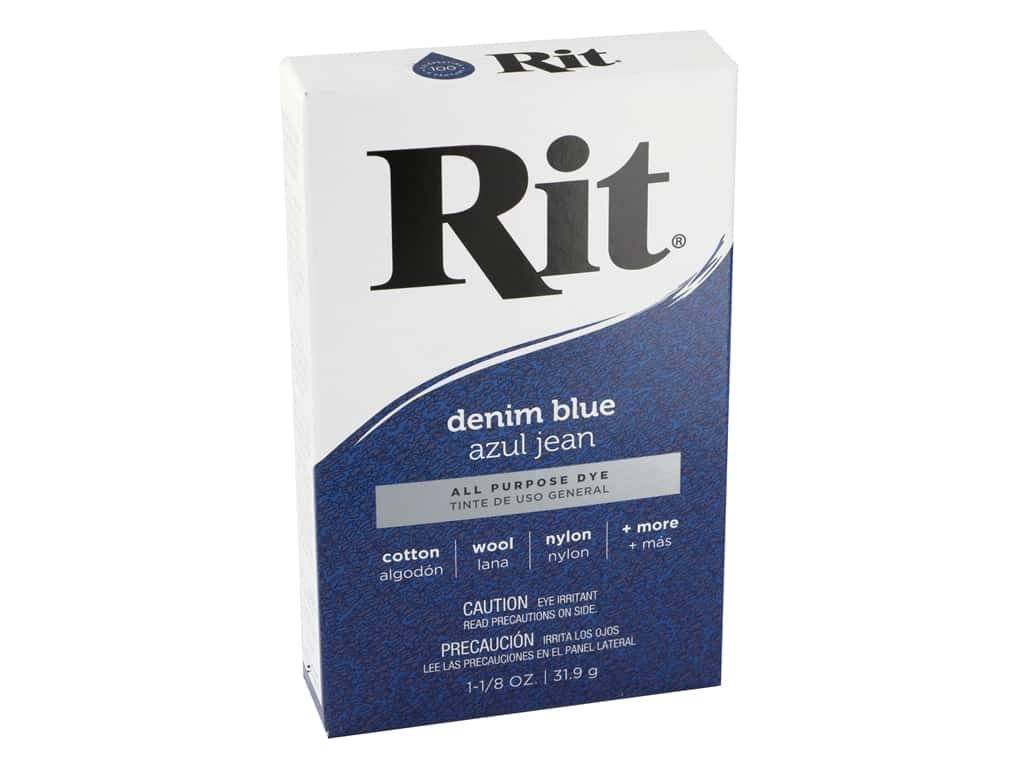 2PK Rit Dye Powder 1 1/8 oz. Denim Blue 
