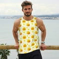thumbnail image 6 of Fotbe Ducky Cartoon Pattern Men's Quick Dry Workout Tank Top Gym Muscle Tee Fitness Bodybuilding Sleeveless T Shirt Breathable Workout Shirt-Large, 6 of 9