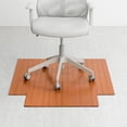 thumbnail image 3 of Anji Mountain 36" x 48" Bamboo Chair Mat for Carpet and Hard Floor, 5mm - Rectangular with Lip, Walnut, 3 of 7