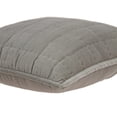 thumbnail image 4 of Parkland Collection PILE11182D Kavi Grey Square Transitional Pillow Cover with Down Insert - 20 x 20 x 7 in., 4 of 6