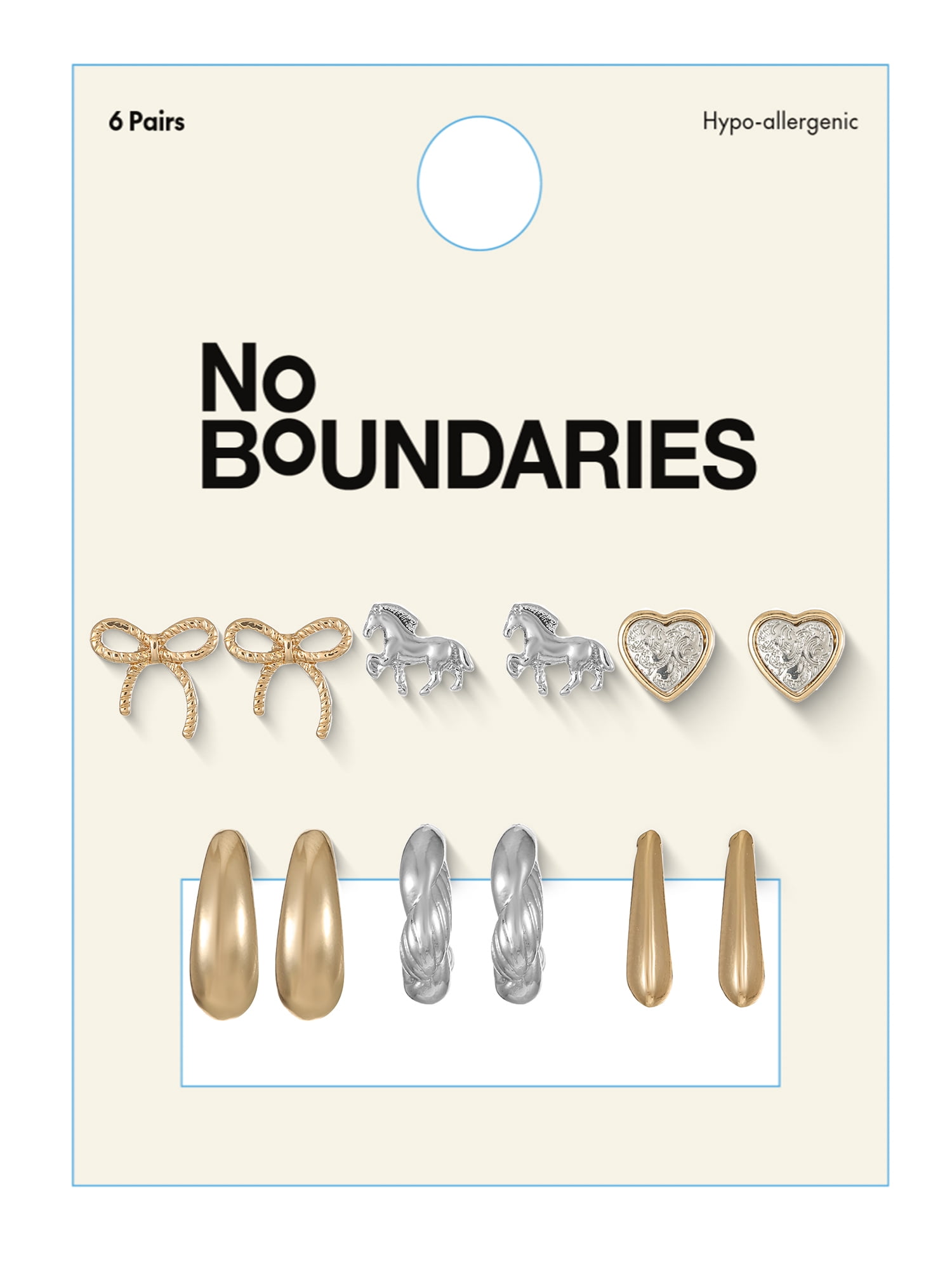 No Boundaries Earring Set, Mixed Metal, 6-Piece