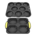 thumbnail image 1 of Molde de silicona para pan de hamburguesa de 8 cavidades Molde de silicona para baguette de 4 cavidades para hornear pan Hornos Microondas Lavavajillas Refrigeradores, 1 of 15