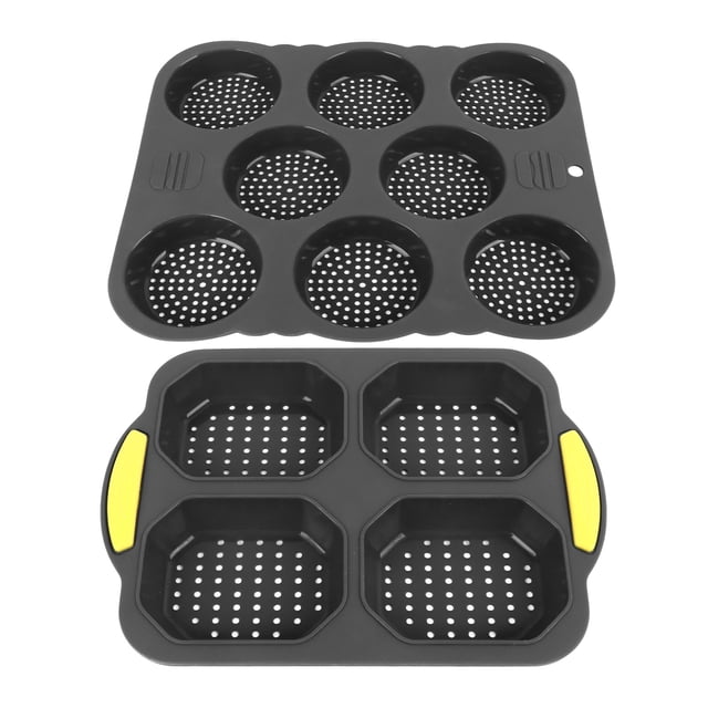 Molde de silicona para pan de hamburguesa de 8 cavidades Molde de silicona para baguette de 4 cavidades para hornear pan Hornos Microondas Lavavajillas Refrigeradores