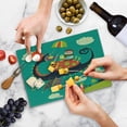 thumbnail image 5 of Cartoon Cutting Board, Fantasy Theme Little Boy Riding a Dragon with Heart Shaped Tail over the Hills, Decorative Tempered Glass Cutting and Serving Board, Small Size, Multicolor, by Ambesonne, 5 of 5