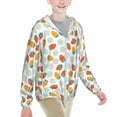 thumbnail image 2 of Cauagu Floral Strawberr Print Sun Protection Jacket for Teen,Full-Zipper Long Sleeve Sun Shirts with Pockets UV Hoodie Shirts Outdoor Athletic Jacket-X-Large, 2 of 7