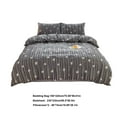 thumbnail image 3 of HauiWeiLyai Home Textile Striped Bedding Set Simple Soft Duvet Cover Sheet Pillowcase Bed Linens for All Season 180*220cm, 3 of 7