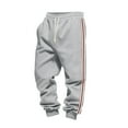 thumbnail image 3 of Ceisia Men Solid Color Loose Casual Pants Elastic Waist Drawstring Sports Gift Work Trousers, 3 of 9