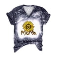thumbnail image 3 of Birdeem Femmes Mode Imprimé Décontracté Col en V Manches Courtes T-Shirt Ample Blouse Hauts, 3 of 5