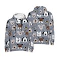 thumbnail image 6 of Bingfone Cute Dog Faces Men's Drawstring Hoodie Long Sleeve Pocket Sweatshirts-4X-Large, 6 of 6