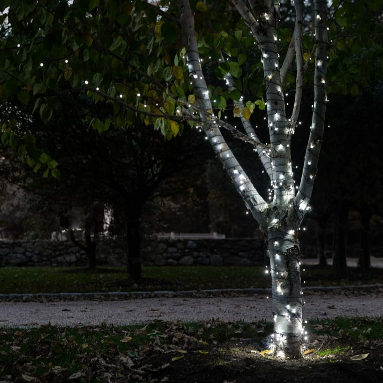 225 Solar Powered LED String Lights, 105 Feet - White 225 Solar Powered LED String Lights, 105 Feet - White