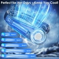 thumbnail image 2 of Portable Lightweight Neck Fan with Neck Support, Birthday Gifts for Men Women Dad Mom, Rechargeable Personal Wearable Cooling Neck Fans for Hot Flashes, Disneyland, Travel, Camping Essentials, 2 of 5