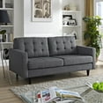 thumbnail image 4 of Ergode Empress Upholstered Fabric Loveseat - Gray, 4 of 4