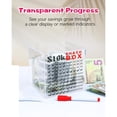 thumbnail image 3 of 10k Smash Box for Money,Unbreakable Piggy Bank for Adults Save 10000 Money Saving Challenge Box,Clear Acrylic Saver Box, 3 of 6