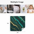 thumbnail image 4 of Marble Green Cloth Napkins, Retro Abstract Ombre Gold Nature Cracks Washable and Reusable Dinner Napkins Set of 6, Table Napkin for Kitchen Party Birthday Wedding Hotel Housewarming 20"x20", 4 of 8