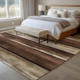 thumbnail image 4 of Rectangle Area Rugs 5 x 7 Ft, Brown Wooden Non-Slip Residential Carpet, Vintage Farmhouse Retro Art Indoor Crawling Mats Runner Rugs for Living Room/Dining Room/Bedroom, 4 of 8