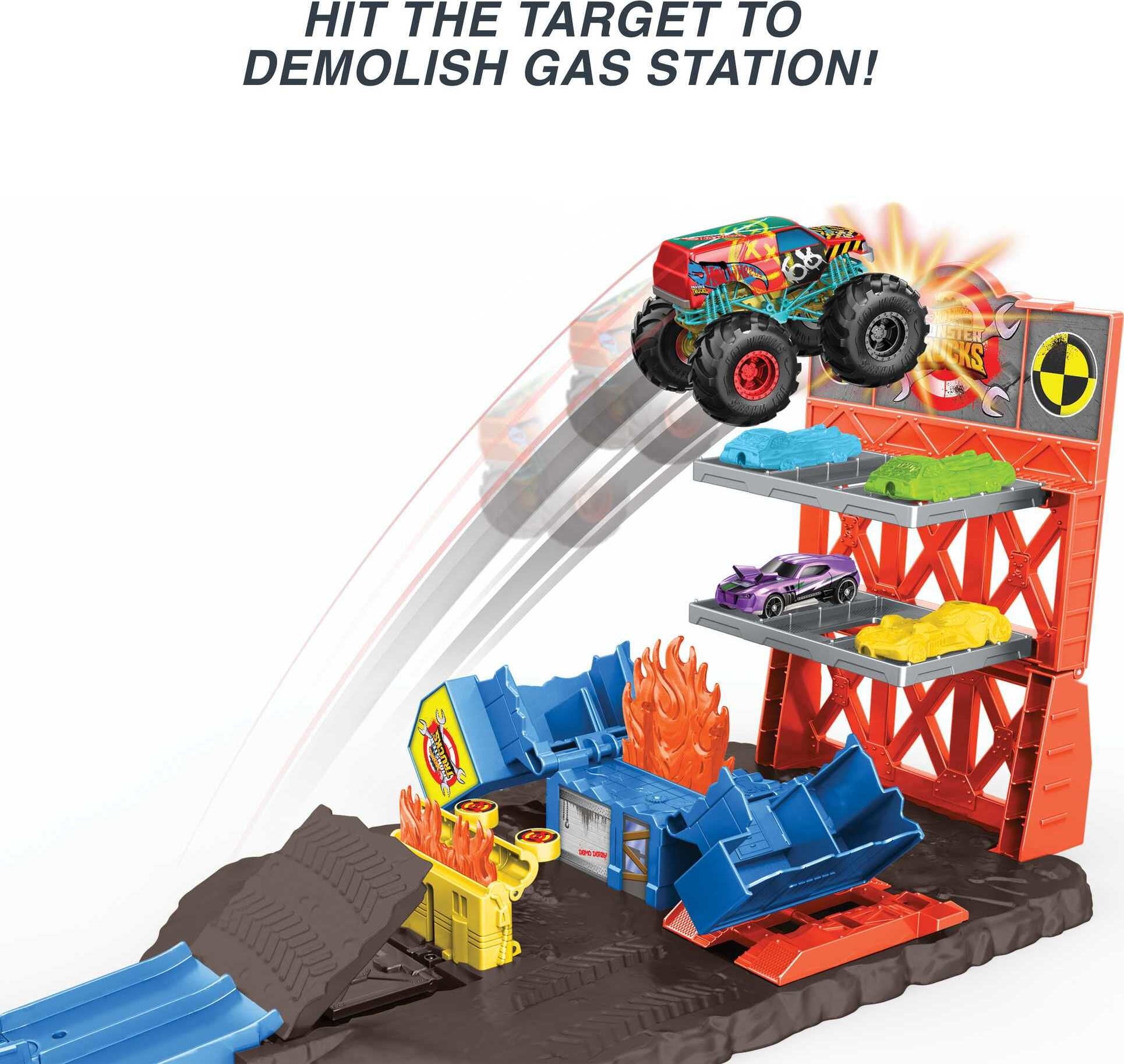 Hot Wheels Monster Trucks Explosive Garage Playset - Playpolis