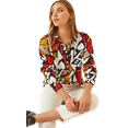 thumbnail image 6 of VAVONNE Women's Fashion Blouses, Long Sleeve Button Down Shirts (Multi Colors, Medium), 6 of 7