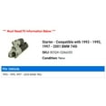 thumbnail image 2 of Starter - Compatible with 1993 - 1995, 1997 - 2001 BMW 740i 1994 1998 1999 2000, 2 of 2