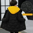 thumbnail image 5 of Mercatoo Windproof Warm Winter Coat for Boys Zip Up Button Quilted Padded Long Puffer Jacket Teen Cold Weather Proof Outerwear, 5 of 9