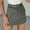 Khaki, variant on Hvot&aat Womens High Waisted Buckle Short Skirt Pants Solid Color Zipper Mini Cargo Fashionable Casual Flap Pockets Skirt Pants