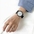 thumbnail image 1 of Reloj negro pequeño elegante de estilo coreano, reloj de estudiante simple de estilo coreano resistente al agua para hombres y mujeres, estilo universitario, pareja artística retro, 1 of 6