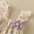 thumbnail image 4 of Otqutp Toddler Sport Jumpsuit Baby Girls Romper Flying Sleeve Floral Harness Outside Bodysuit Romper Jumpsuit Clothes, 4 of 5