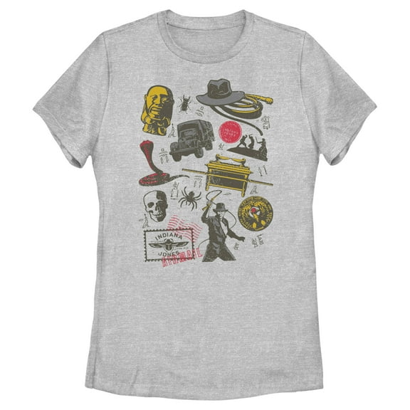 Women's Raiders of the Lost Ark Movie Icons  Graphic Tee Athletic Heather Large