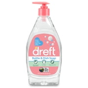 Dreft Plant-Based Liquid Dish Soap and Dishwashing Detergent for Baby Bottle, Fragrance Free Baby Essentials, 18 fl oz