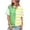 Yellow, variant on kaondbfi Womens Summer Striped Shirts Casual Color Block Short Sleeve Tops Loose Fit Crew Neck Tees Womens Essentials Fashion Clothing