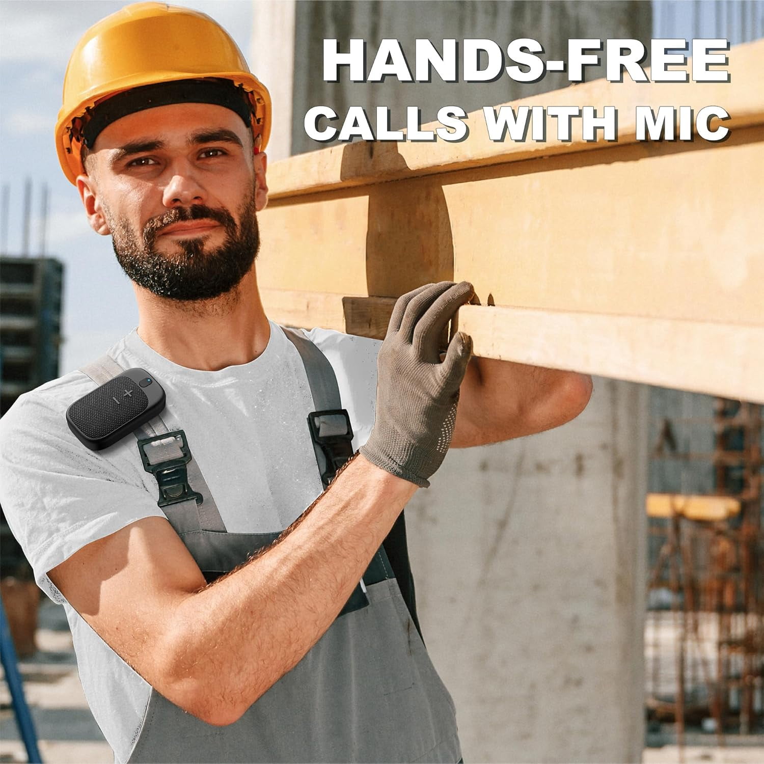 Wearable Bluetooth Speaker, Clip-On Wireless Portable Speaker Built-in Mics for Hands-Free Music and Calls, Waterproof Outdoor Mini Speakers for Working, Hiking, Running, 18H Playtime
