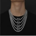 thumbnail image 4 of CUKIXA Men's Titanium Steel Twist Chain Necklace - 3/5/7/9mm Stainless Steel Cuban Link Chain, 18-28 Inch Minimalist Jewelry for Men, 4 of 9